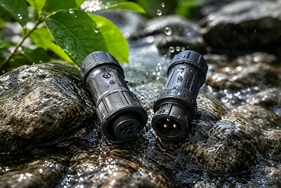 How do QC12 quick-clamp waterproof connectors differ from standard waterproof connectors?